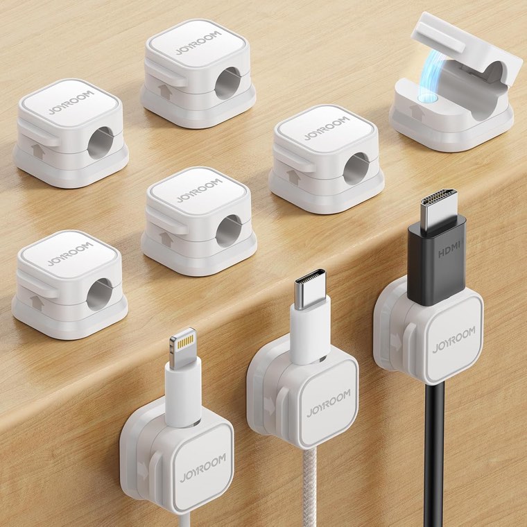 JOYROOM 9 Pack Magnetic Cable Clips, Cord Organizer Wire Holder