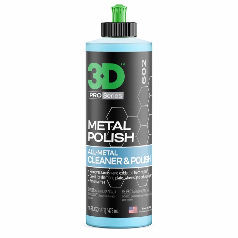 3D Metal Polish - Heavy Duty Car Metal Polish for Aluminum, Chrome, Brass, Cop