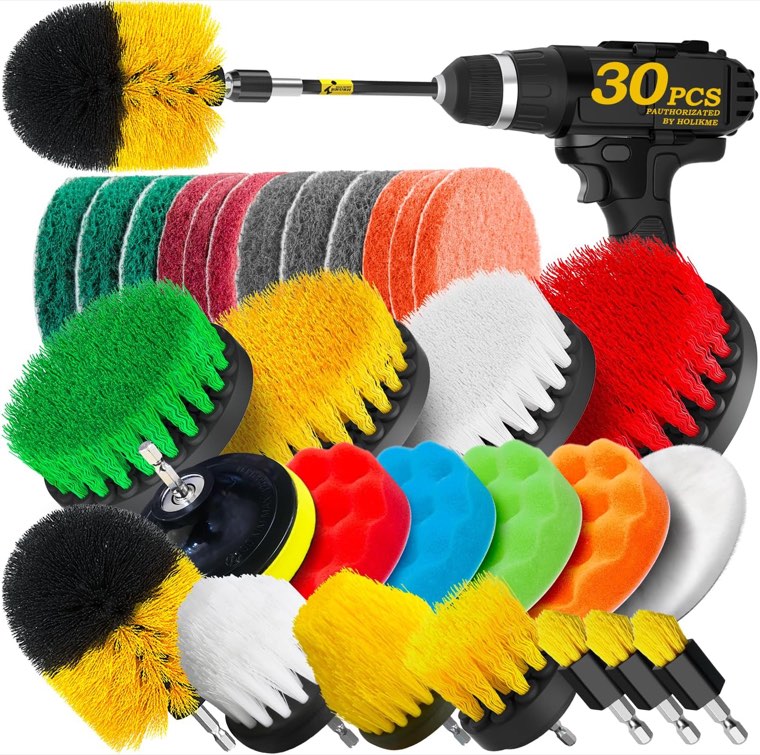 Holikme Drill Brush Attachment Set, 30 Piece