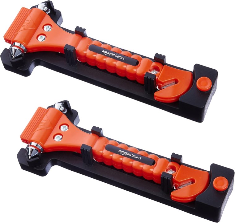 Amazon Basics Emergency Escape Tool, Window Breaker and Seatbelt Cutter