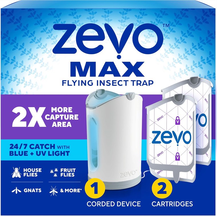 Zevo MAX Bug Catcher, Gnat and Fruit Fly Trap