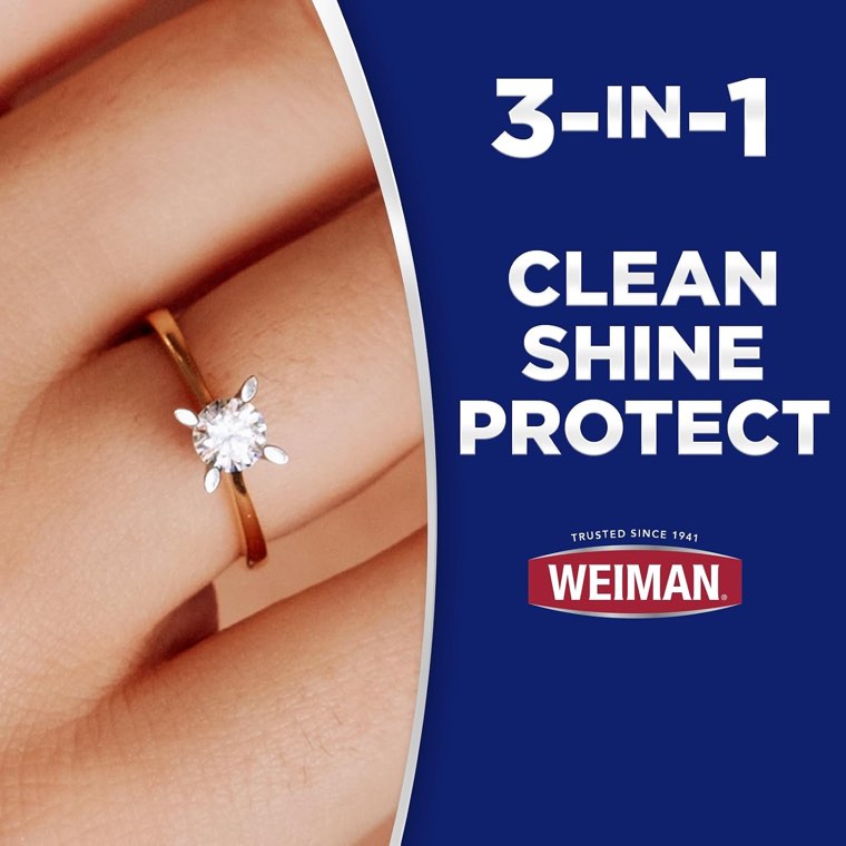 Weiman Gold & Diamond 3-in-1 Wipes - The Premium Jewelry Cleaner, Removes Tarn
