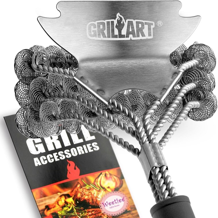 Grill Brush and Scraper Bristle Free - Safe BBQ Brush for Grill - 18'' Stainle