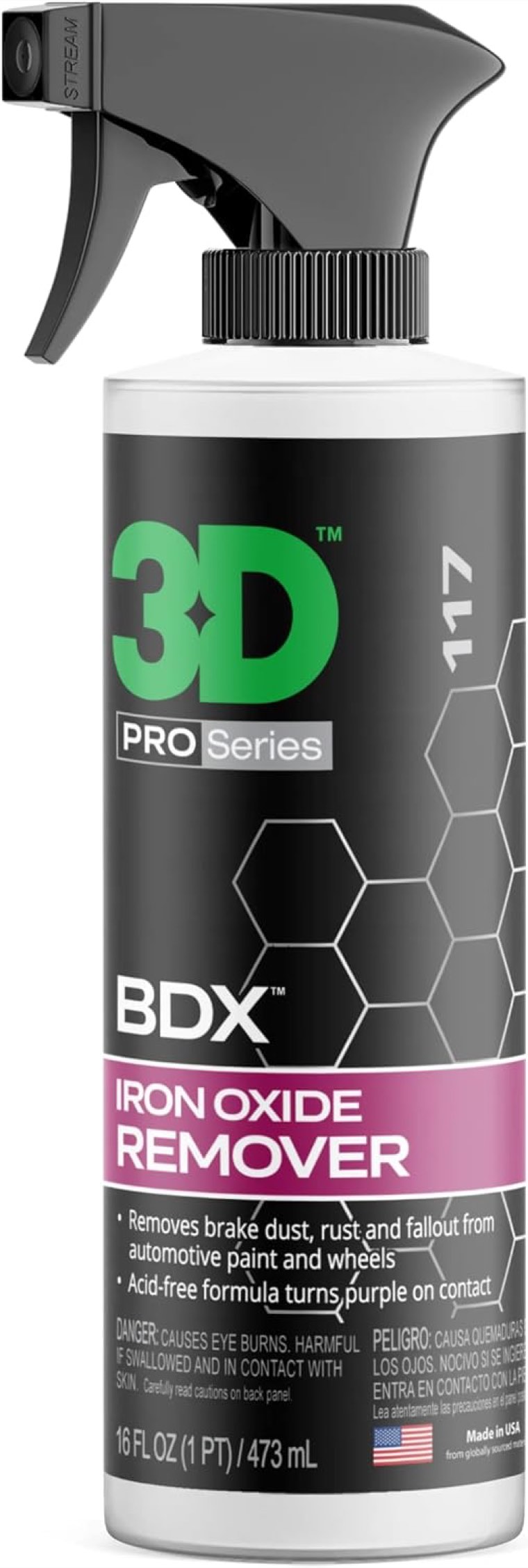 3D BDX Iron Remover - Fast Acting Fallout & Brake Dust Cleaner | Purple Color-
