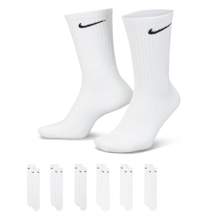 Nike Unisex Everyday Cushioned Training Crew Socks, 6 Pairs