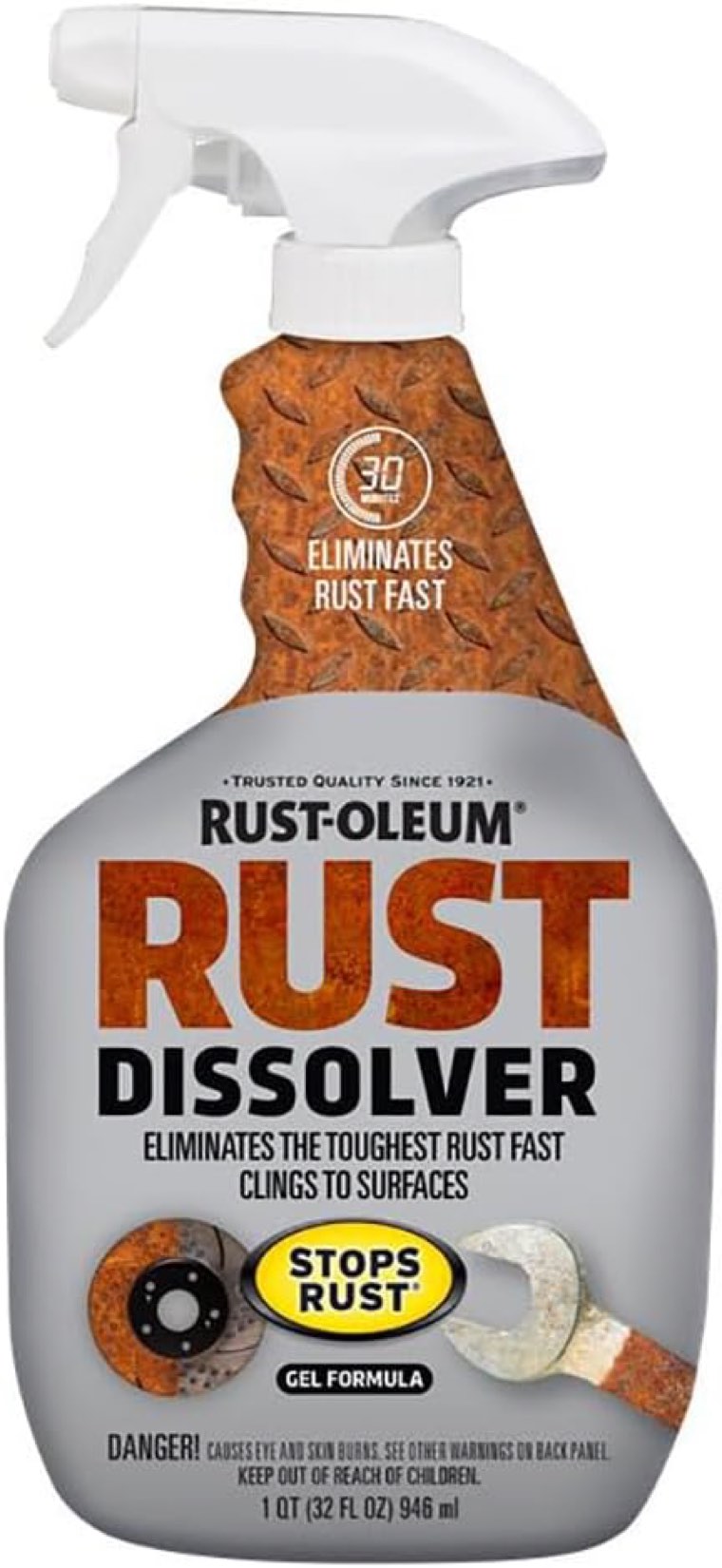 Rust-Oleum Rust Dissolver Trigger Spray Gel | Heavy-Duty Corrosion Remover for