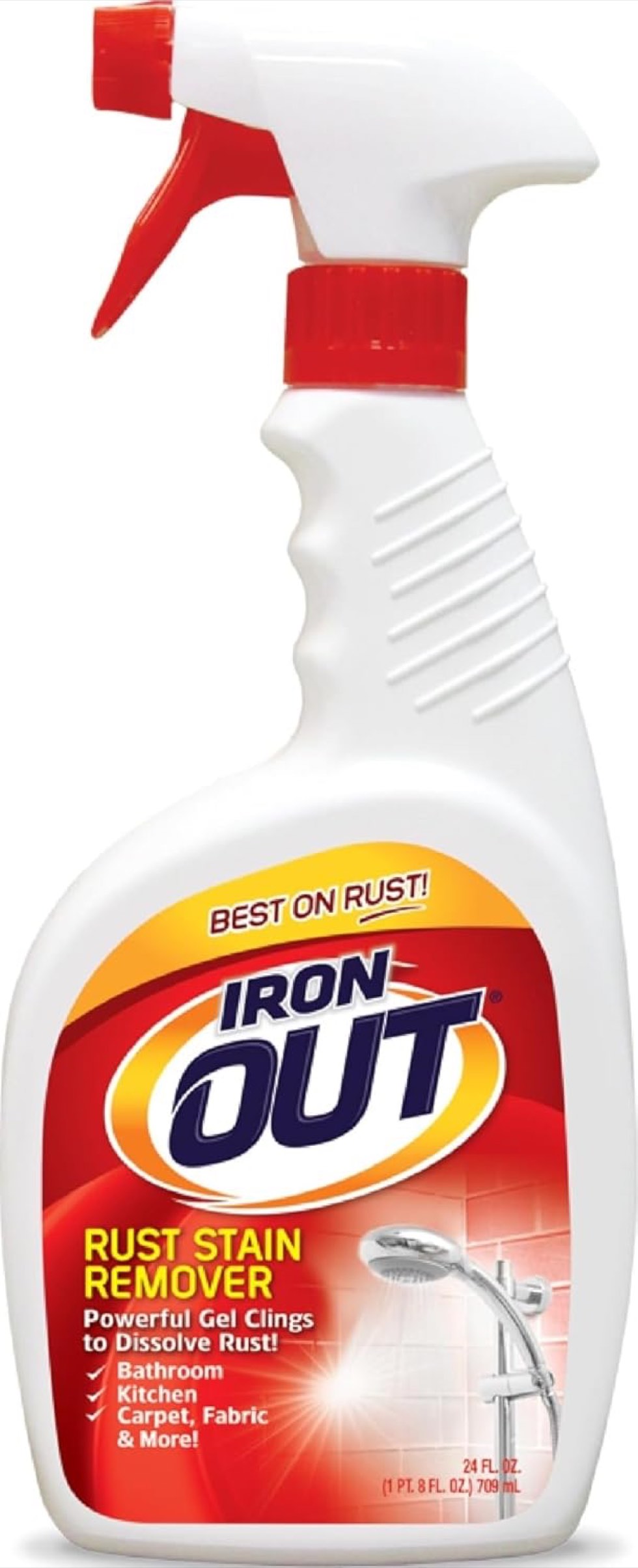 Iron OUT Rust Stain Remover Spray with Cling