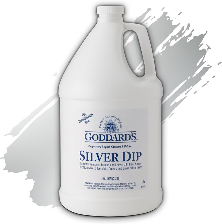 Goddard's Silver Cleaner Dip, Instant Tarnish Remover, Silver Polish, 1 Gal