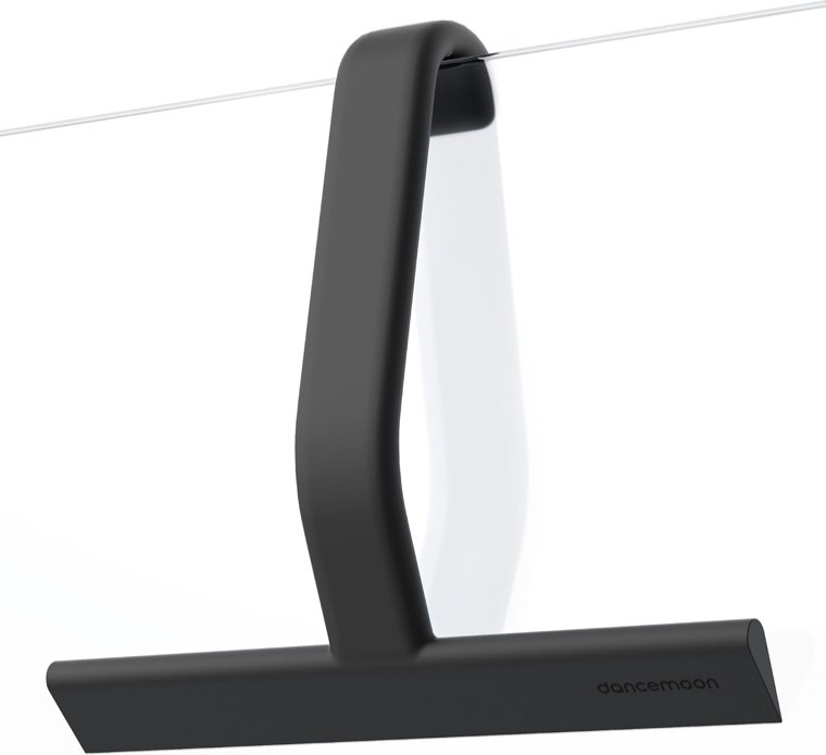 JustHang Shower Squeegee with Built-in Hook, 10-Inch Black