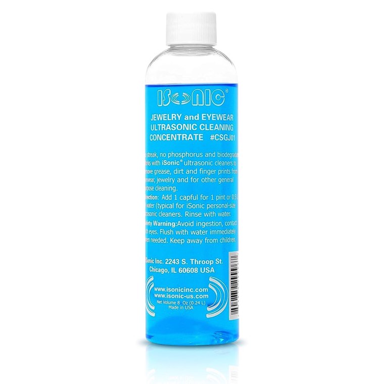 iSonic Ultrasonic Jewelry & Eyeglass Cleaner Solution Concentrate - Profession