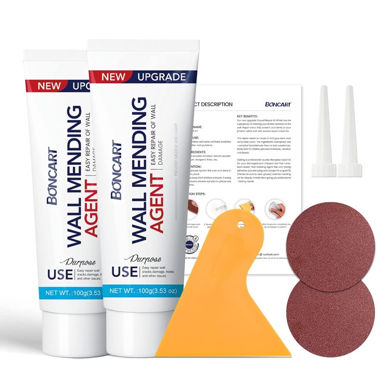 Drywall Repair Kit, 2-Pack Wall Mending Agent