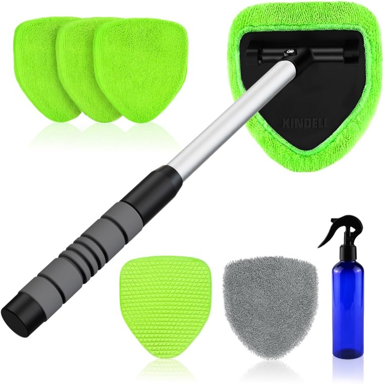 XINDELL Interior Windshield Cleaner Tool with Extendable Handle